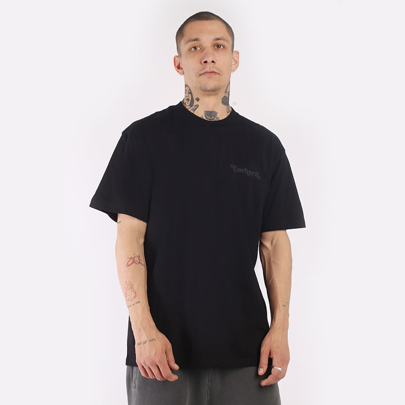 мужская черная футболка Carhartt WIP S/S Fez T-Shirt I032077-black - цена, описание, фото 1